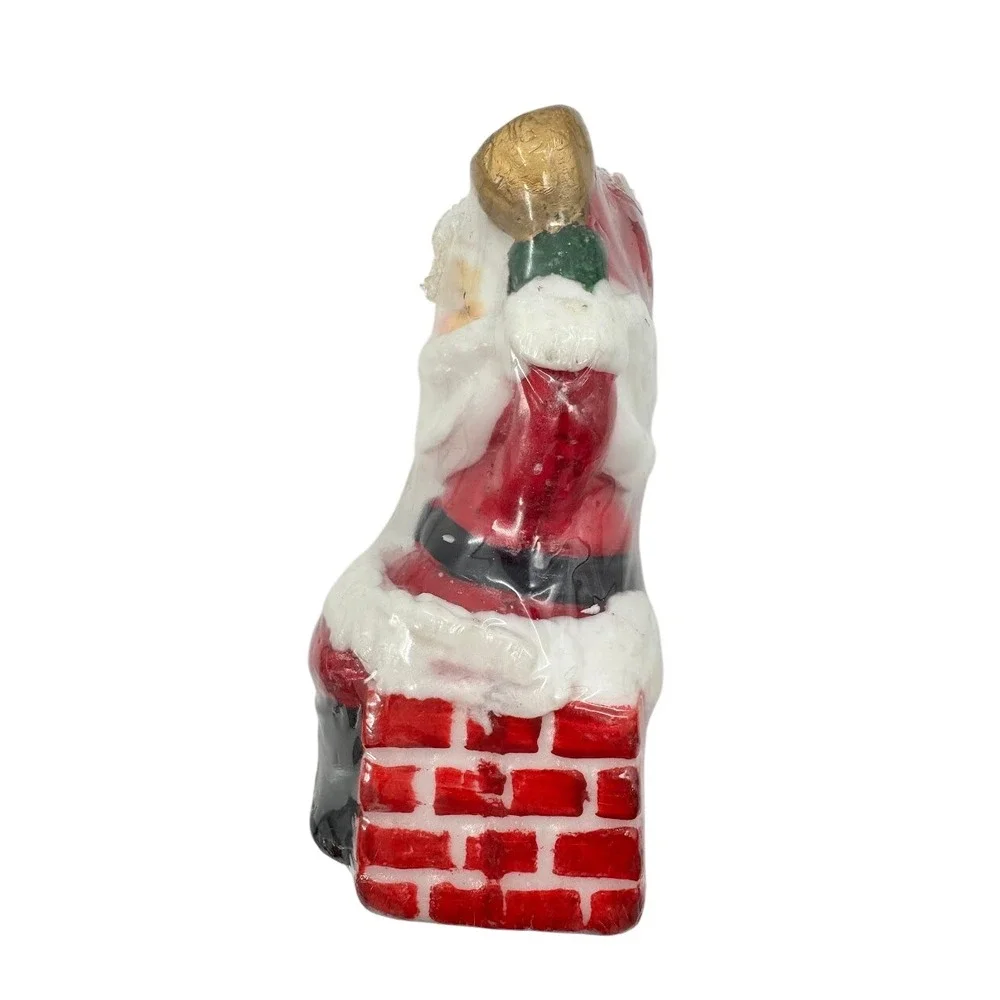 Vintage Santa‎ Claus Candle Chimney Christmas Holiday Decor Japan